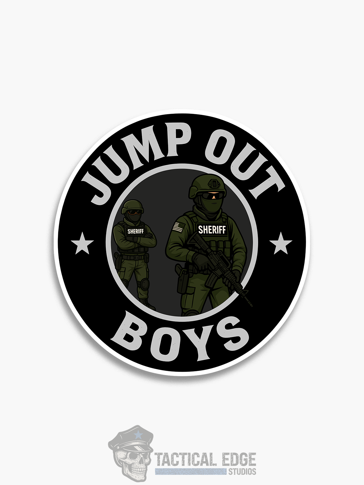 Jump Out Boys (Sheriff) Sticker
